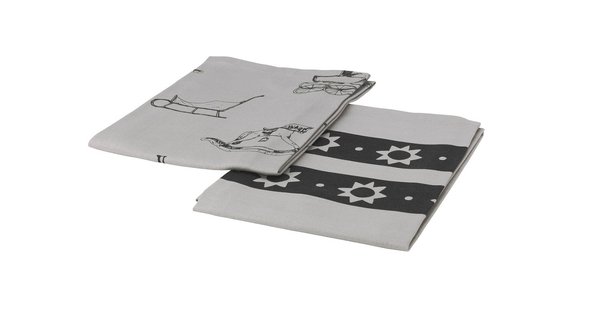 Black &amp;amp;amp;amp;amp;amp;amp; white, un lot de 2 torchons de coton. 50 x 70 cm 3,99 €. Vinter 2015. Ikea.