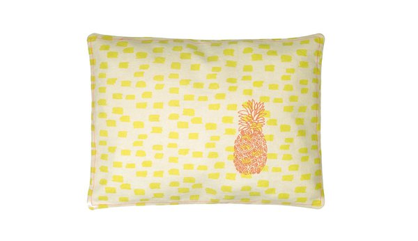 Envie d'ananas ? Un coussin brodé de 30 x 40 cm. 39 €. Coussin brodé Ananas. Mimi'Lou.
