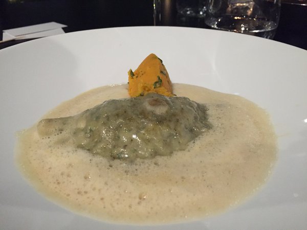 La raviole de canard.