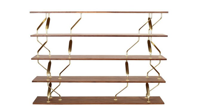 L’étagère Bayer Shelving, créée en 2013, est éditée par EOQ avec des liens en aluminium gris ou cuivre. Evoquant des racines et des branches, cette création peut être utilisée comme séparateur d’espace ou comme bibliothèque, placée contre un mur.