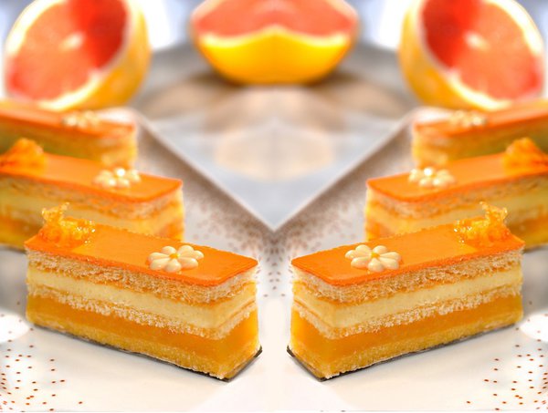 Un Millefeuilles aux agrumes.