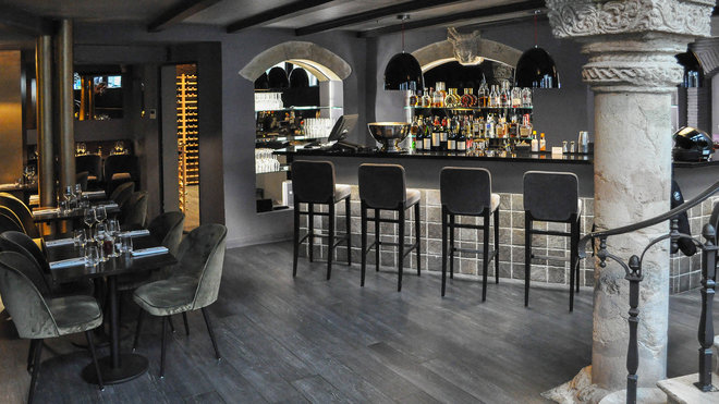 La salle du restaurant où l’on pourra déguster des pièces de bœuf des meilleures origines.