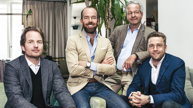 Patrick Frey et ses trois fils, les dirigeants actuels de la maison Pierre Frey. Patrick Frey et ses trois fils, les dirigeants actuels de la maison Pierre Frey.