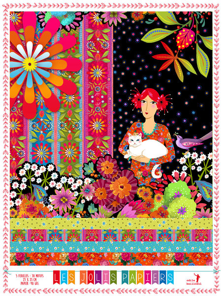 La collection Mexico  est composée de 5 feuilles imprimées recto/verso soit 10 motifs différents par pochette.