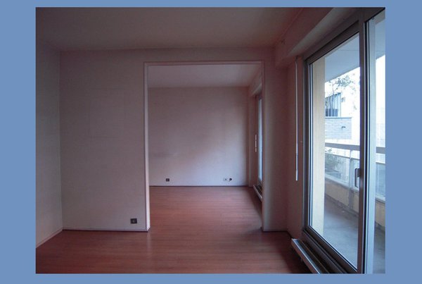 Avant : la chambre et le salon-salle à manger d’origine et cloisonnés.