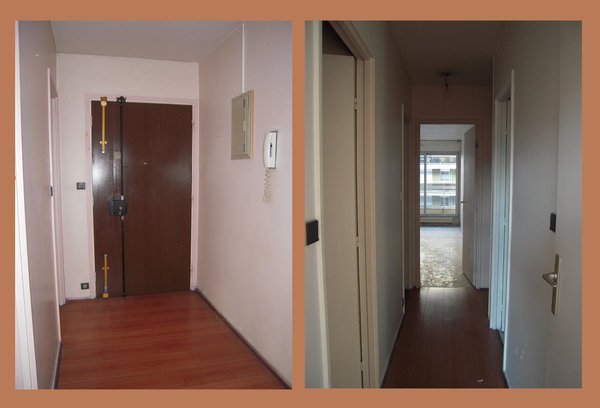 Avant : l’entrée et le dégagement sans personnalité.