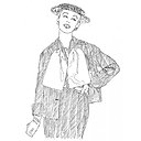 Coloriez la mode des années 50 d'après les photos du magazine Vogue.