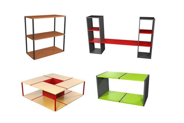 Tables basses, étagères, bibliothèques... le concept Cuboak permet de laisser libre cours à son imagination.