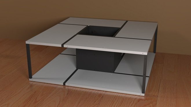 Inspiré par les jeux de construction comme Lego ou Minecraft, Etienne Leteurtre a conçu sa collection de modules prêts à devenir des meubles.