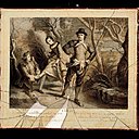 Gaspard Gresly, trompe-l’œil à la gravure des patineurs, après 1745, collection particulière.