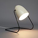 Pouvant servir d’applique, lampe de bureau M3 éditée par Pierre Disderot en 1953. En métal laqué et tige en laiton (H 40 x D 20 cm).  