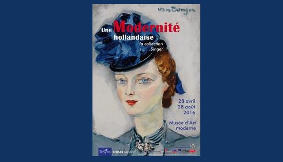 Une modernité hollandaise, la collection Singer au Musée d’Art moderne de Troyes  du 30 avril au 28 août 2016 - Le chapeau Bleu de Kees Van Dongen 1877 ©ADAGP