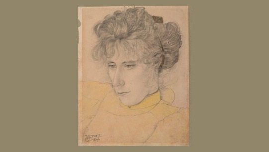 Portrait d'une femme au crayon et craie grasse de Jan Toorop 1858 ©ADAGP