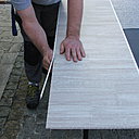 Etape 7 : préparation de la première lame. Sur la première lame, uniquement, enlevez le jonc mâle.