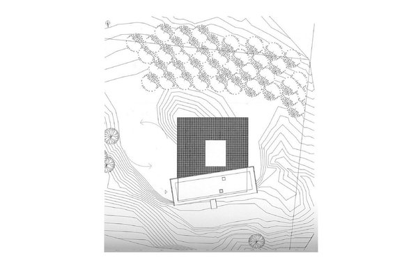 Plan de masse : la construction offre une géométrie parfaite.