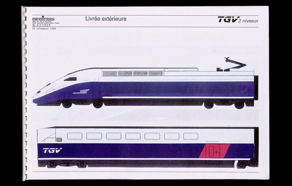 Livrée extérieure du TGV Duplex, 1994.
