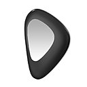 Inspiration années 1950 et clin d’œil au designer japonais Isamu Noguchi pour ce miroir signé par le designer Christian Ghion, avec entourage en bois laqué, prénommé Setsuko.