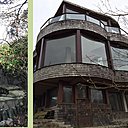 A l’extérieur de la maison, un puits recueille l’eau de pluie par le biais d’une gouttière. Les façades sont habillées de tavaillons, petites tuiles de bois exotique qui jouent le rôle d’isolant thermique naturel.