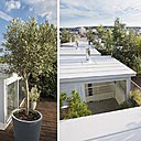 Les 4 maisons individuelles de 80 m² à 100 m² ont été créées avec une terrasse accessible sur la toiture de l’immeuble, véritable bouffée d’oxygène au cœur de la ville.