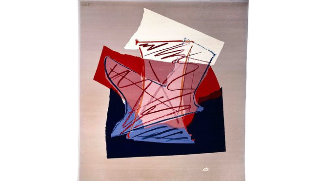 Tapis de la Savonnerie « Projet I » en laine. Création d’après le peintre Christian Bonnefoi, 1999, Paris.