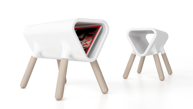 Tabouret et porte-revues Didier, en bois massif et matière composite. A installer en bout de canapé, il est décliné en 3 coloris. Gamme Marguerite, création Cyril Laborde, édition Stamp. Tabouret et porte-revues Didier, en bois massif et matière composite. A installer en bout de canapé, il est décliné en 3 coloris. Gamme Marguerite, création Cyril Laborde, édition Stamp.