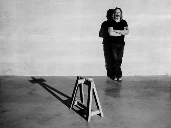 Casimir Reynders et son tréteau Schraag 1 qui se combine avec d’autres éléments.