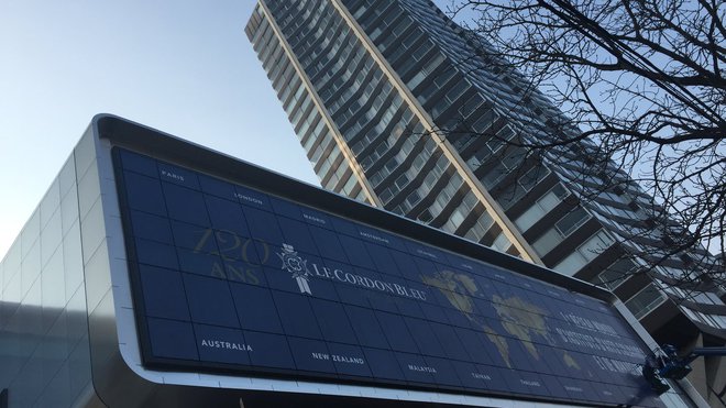 Le nouvel institut Cordon Bleu vu de l’extérieur, à Beaugrenelle.