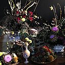 Scénographie florale pour la soirée d’après défilé du couturier Valentino.