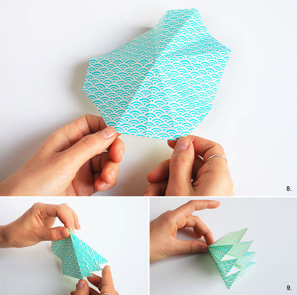 Etapes 8 et 9: Marquez les plis existants