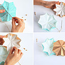 Etapes 16 et 17: Passez l'aiguille au centre du 1er pliage