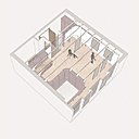 La structure polyvalente d’accrochage en MDF offre une grande liberté d’usage adaptée à de nombreuses activités artistiques. L’espace dégagé permet de travailler seul ou à plusieurs, se réunir, se concerter à tout moment de la journée.