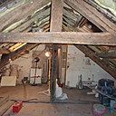 Avant les travaux: l’isolation de la toiture a constitué une étape importante dans le déroulement des travaux.