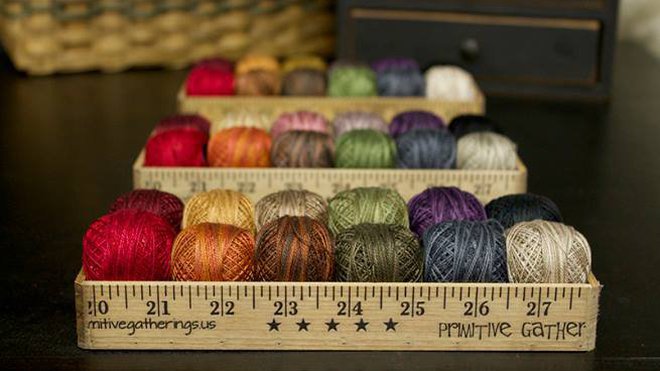 Idéal pour le rangement des pelotes de fil à broder Valdani.