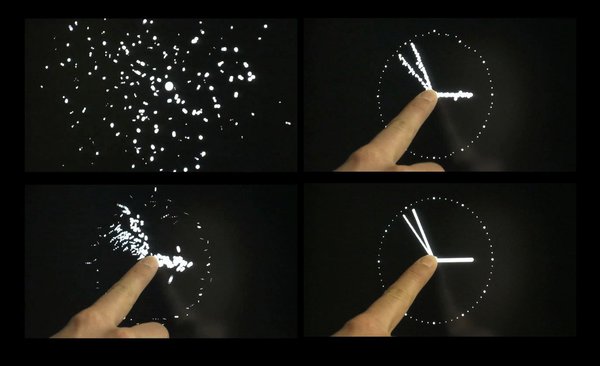 Surréaliste et magique, horloge tactile, création Eric Morzier/ Sigmasix
2005.