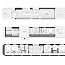 Côté plan, outre une grande pièce à vivre qui occupe le premier niveau d’habitation sur la coque immergée, l’espace a été redécoupé en 5 chambres et 3 salles de bains dont une grande suite avec terrasse privative et sauna. A cela s’ajoute, un bureau-bibliothèque et une salle de sport au dernier niveau. La surface habitable offre 260 m² + 120 m² de terrasses.