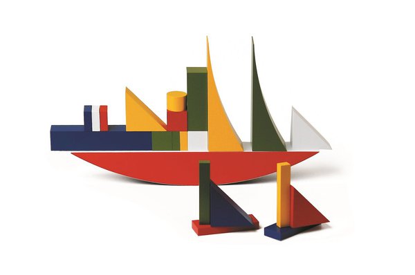 Alma Siedho-Buscher, Bauhaus Ensemble de 22 blocs pour jeu de construction.