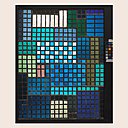 Tableau du peintre Josef Albers constructiviste "Park" circa 1923-1924.
