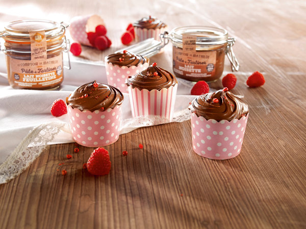 Quand la pâte à tartine se fait glaçage de cupcakes.