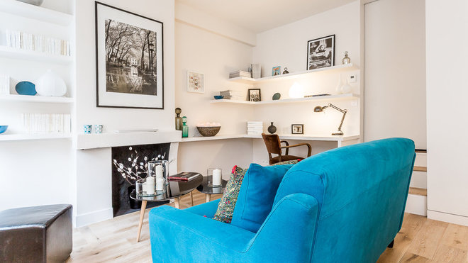 La cheminée a été entièrement recouverte d’un enduit. Auparavant, elle était recouverte de briques rouges.