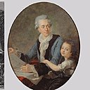 A gauche, portrait de Giovanni-Battista Piranesi (1720-1797), Giuseppe Cades, graveur, d’après Francesco Piranesi, eau-forte, 1779. A droite, portrait de Claude-Nicolas Ledoux (1736-1806), attribué à Antoine François Callet, huile sur toile, vers 1780.