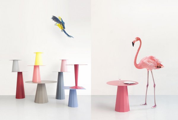 100% made in France. Cette belle entreprise retravaille le métal et les codes du design industriel tout en lui donnant un aspect contemporain, grâce au pliage savant de l’acier et des couleurs rafraîchissantes. Collection Ankara, création Constance Guisset, disponible en 32 couleurs, à partir de 832 €, Matière Grise.