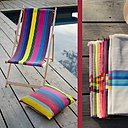 Au bord de la piscine ou pour le bain, la collection Belize décline une palette de coloris toute en rayures multicolores.