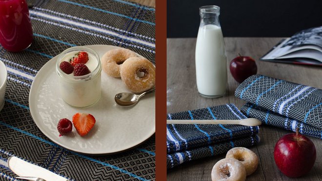 Sets, serviettes ou torchons… Voici l’univers pour la table et la cuisine, dans lequel le tissage Jacquard est mis à l’honneur.