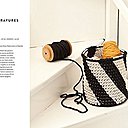 Petit panier en cordelette fine noire et blanche pour réaliser un panier de 24 cm de haut.