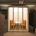 Pour le travail en équipe ou les petites réunions, rien ne vaut la cabine 4 places façon TGV.