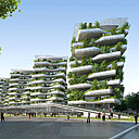 La Citta della Scienza romaine offre des façades couvertes de plantes comestibles gratuites qui composent de véritables vergers et jardins d’alimentation. Le paysage urbain offre un mélange social d’unités d’habitation qui vivent en  symbiose.