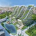 Le projet Tour et Taxis, à Bruxelles, consiste dans la transformation de la Gare Maritime et la construction de 3 bâtiments verticaux. Son but est de créer un éco-quartier où il est agréable de travailler, vivre et jouer. Les bâtiments sont articulés autour de 3 axes : la revitalisation du patrimoine bâti, les communautés durables et l'eau. Ce réaménagement est combiné à la création d'un pont pour le transport public, non motorisé et partagé, qui reliera la rue Picard du côté sud du site à la Gare du Nord.