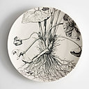 Reproduction peinte à la main sur porcelaine qui nécessite entre 4 et 6 semaines. Les proportions du dessin sont volontairement inadaptées au format de l’assiette. Catha palustris flore simplici, création Susan Hipgrave, 2014. Reproduction peinte à la main sur porcelaine qui nécessite entre 4 et 6 semaines. Les proportions du dessin sont volontairement inadaptées au format de l’assiette. Catha palustris flore simplici, création Susan Hipgrave, 2014.