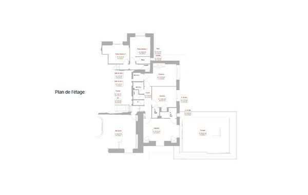 Plan de l'étage de la maison Ruhlmann