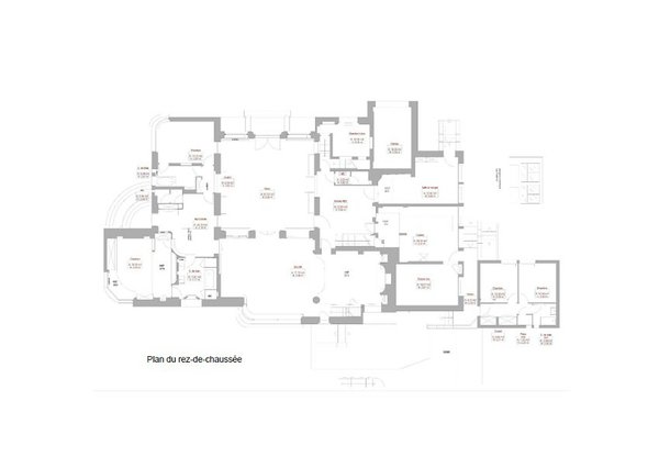 Plan Rez de chaussée de la maison Ruhlmann
